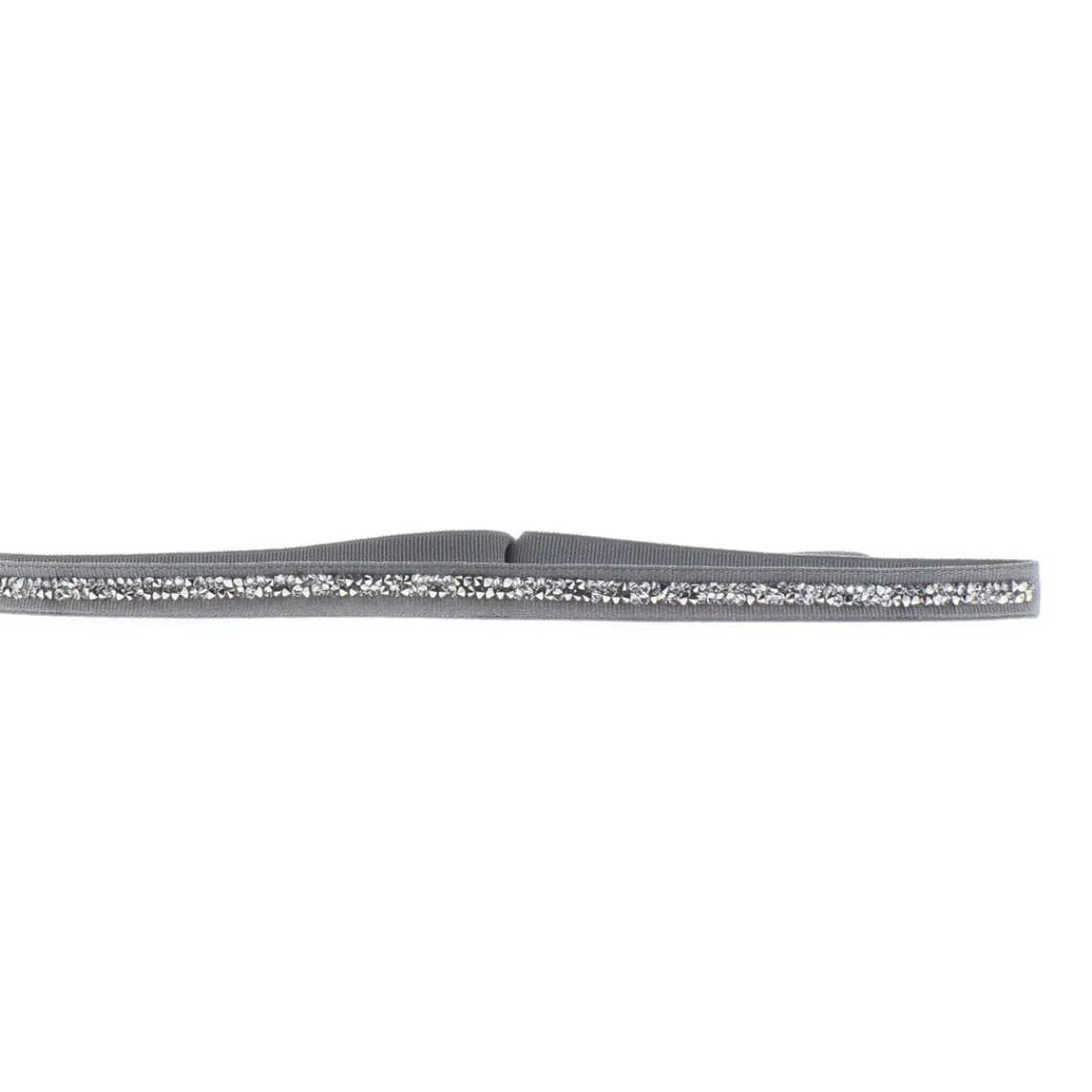 Les Interchangeables Bracelet A36440 - Bracelet Tissu Gris Cristaux de haute qualité Femme | Femme Bracelet