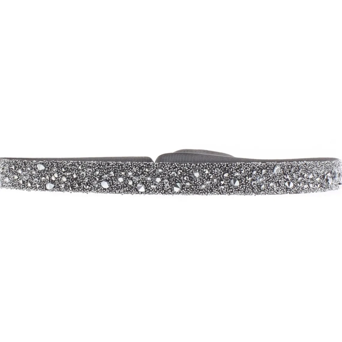 Les Interchangeables Bracelet A35898 - Bracelet Tissu Gris Cristaux de haute qualité Femme | Femme Bracelet
