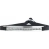 Les Interchangeables Bracelet A31540 - Bracelet Tissu Noir Cristaux de haute qualité Femme | Femme Bracelet