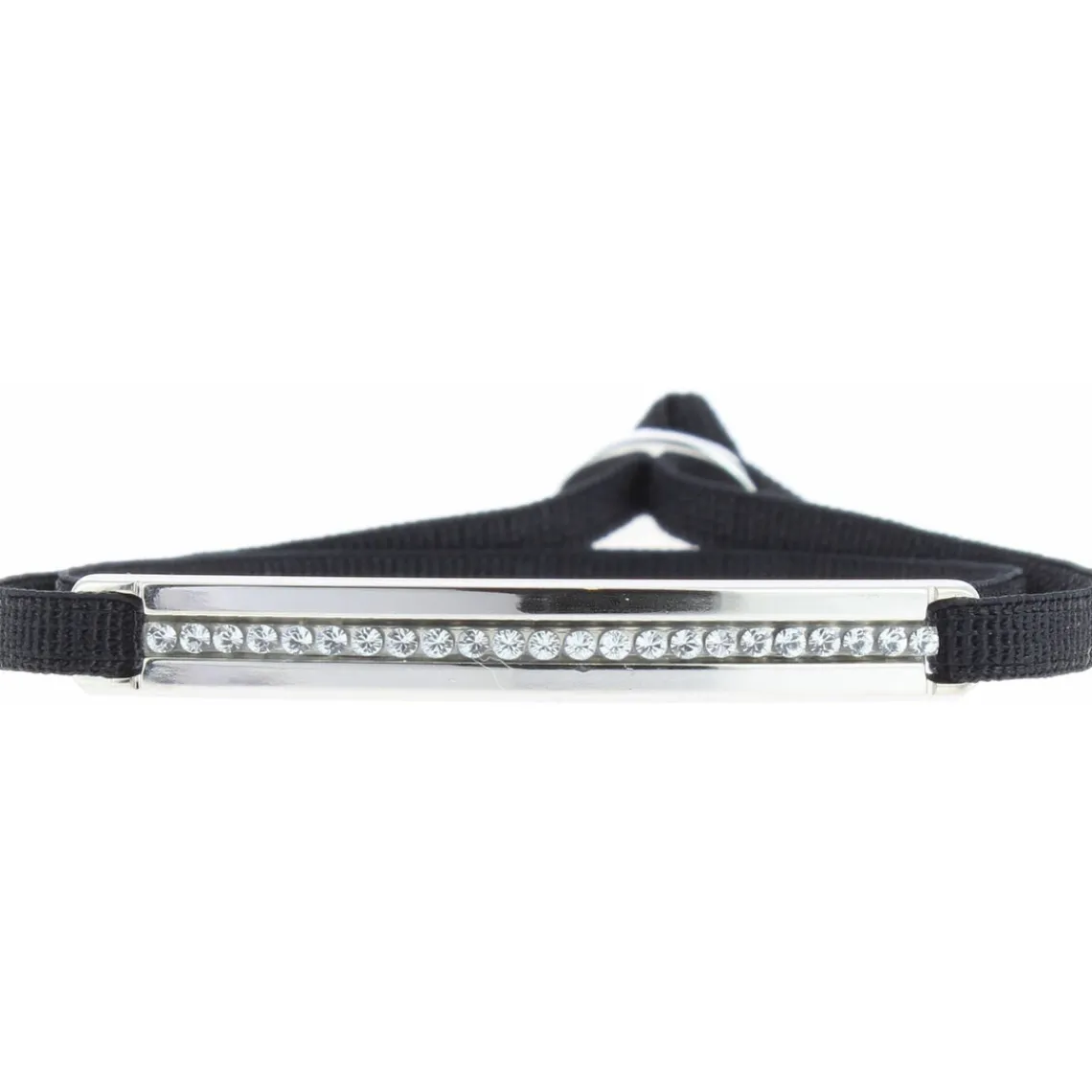 Les Interchangeables Bracelet A31540 - Bracelet Tissu Noir Cristaux de haute qualité Femme | Femme Bracelet