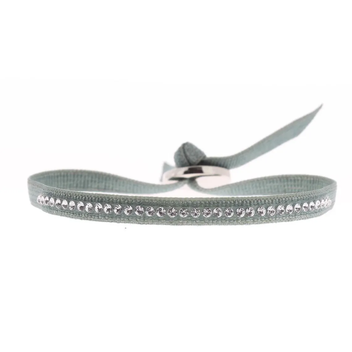 Les Interchangeables Bracelet A31583 - Bracelet Tissu Bleu Cristaux de haute qualité Femme | Femme Bracelet