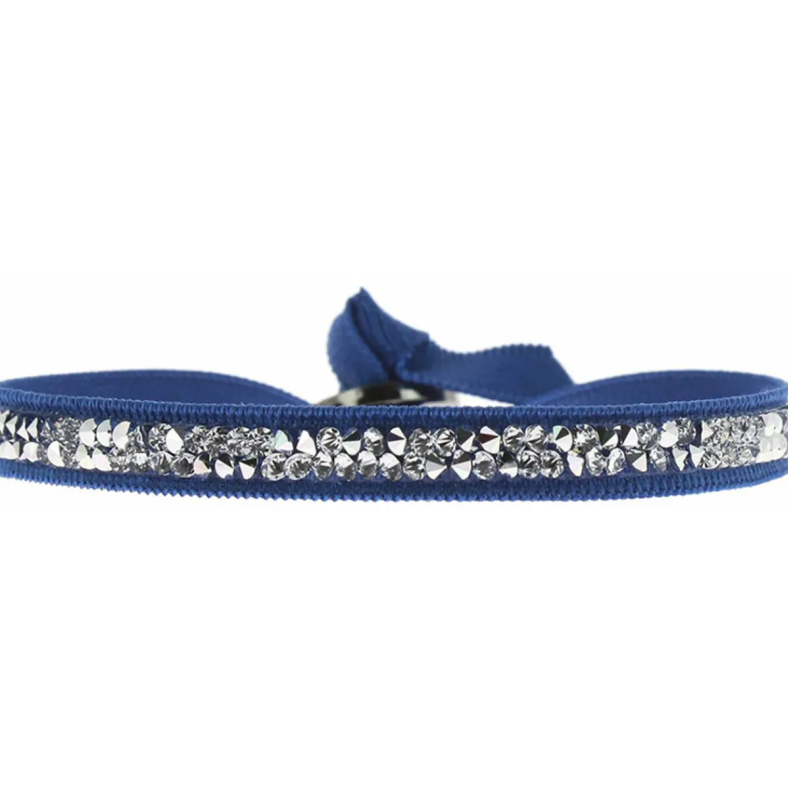 Les Interchangeables Bracelet A24959 - Bracelet Tissu Bleu Cristaux de haute qualité Femme | Femme Bracelet