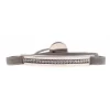 Les Interchangeables Bracelet A34905 - Bracelet Tissu Gris Cristaux de haute qualité Femme | Femme Bracelet