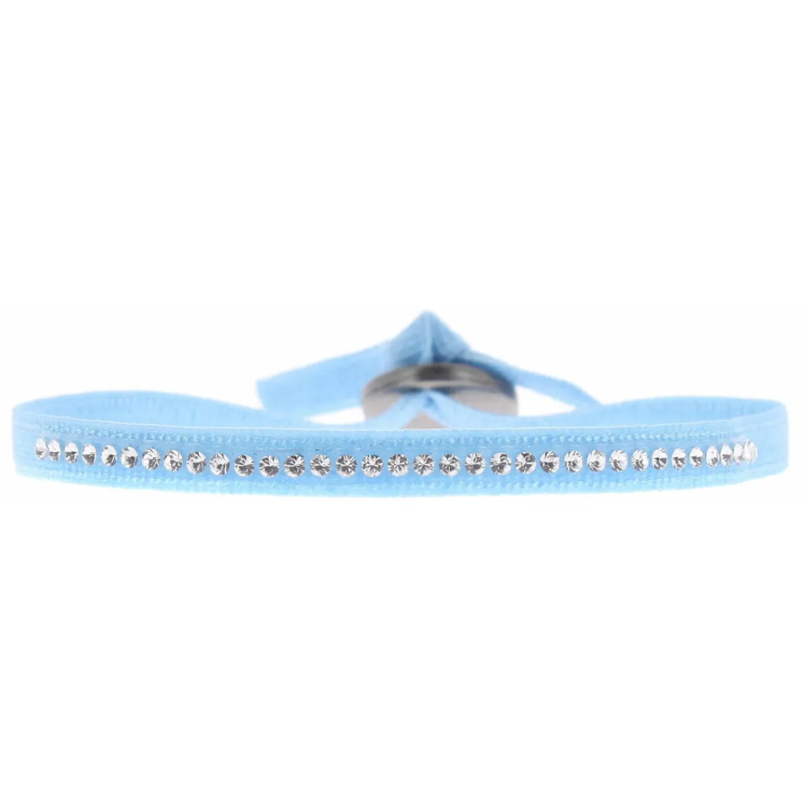 Les Interchangeables Bracelet A32382 - Bracelet Tissu Turquoise Cristaux de haute qualité Femme | Femme Bracelet