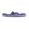 Les Interchangeables Bracelet A24962 - Bracelet Tissu Bleu Cristaux de haute qualité Femme | Femme Bracelet