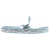 Les Interchangeables Bracelet A24953 - Bracelet Tissu Bleu Cristaux de haute qualité Femme | Femme Bracelet