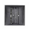 Les Interchangeables Bracelet A38626 - Bracelet Tissu Gris Cristaux de haute qualité Femme | Femme Bracelet
