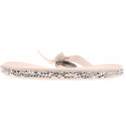 Les Interchangeables Bracelet A32156 - Bracelet Tissu Rose Cristaux de haute qualité Femme | Femme Bracelet
