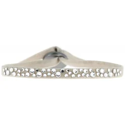 Les Interchangeables Bracelet A31473 - Bracelet Tissu Beige Cristaux de haute qualité Femme | Femme Bracelet
