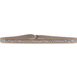 Les Interchangeables Bracelet A35893 - Bracelet Tissu Beige Cristaux de haute qualité Femme | Femme Bracelet