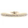 Les Interchangeables Bracelet A41159 - Bracelet Tissu Beige Cristaux de haute qualité Femme | Femme Bracelet