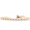 Les Interchangeables Bracelet A36466 - Bracelet Tissu Beige Cristaux de haute qualité Femme | Femme Bracelet