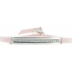 Les Interchangeables Bracelet A32380 - Bracelet Tissu Rose Cristaux de haute qualité Femme | Femme Bracelet