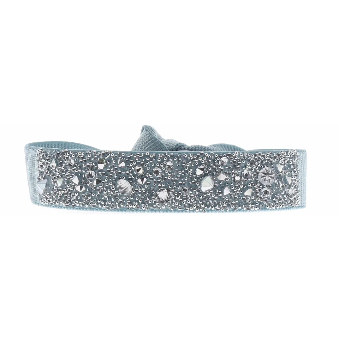 Les Interchangeables Bracelet A38156 - Bracelet Tissu Bleu Cristaux de haute qualité Femme | Femme Bracelet