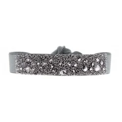 Les Interchangeables Bracelet A36482 - Bracelet Tissu Bleu Cristaux de haute qualité Femme | Femme Bracelet