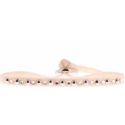 Les Interchangeables Bracelet A36910 - Bracelet Tissu Rose Cristaux de haute qualité Femme | Femme Bracelet