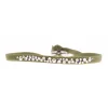 Les Interchangeables Bracelet A37098 - Bracelet Tissu Vert Cristaux de haute qualité Femme | Femme Bracelet