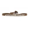 Les Interchangeables Bracelet A36708 - Bracelet Tissu Marron Cristaux de haute qualité Femme | Femme Bracelet