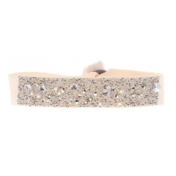 Les Interchangeables Bracelet A38161 - Bracelet Tissu Rose Cristaux de haute qualité Femme | Femme Bracelet