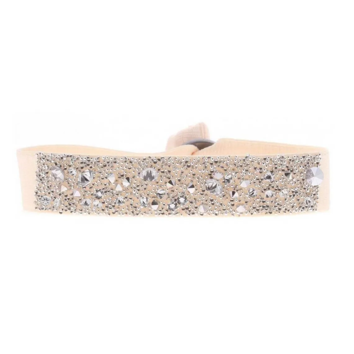 Les Interchangeables Bracelet A38161 - Bracelet Tissu Rose Cristaux de haute qualité Femme | Femme Bracelet