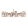 Les Interchangeables Bracelet A35523 - Bracelet Tissu Métal Argenté Beige Femme | Femme Bracelet
