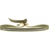 Les Interchangeables Bracelet A36784 - Bracelet Tissu Vert Cristaux de haute qualité Femme | Femme Bracelet