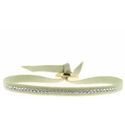 Les Interchangeables Bracelet A36783 - Bracelet Tissu Beige Cristaux de haute qualité Femme | Femme Bracelet