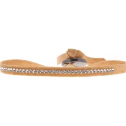 Les Interchangeables Bracelet A39576 - Bracelet Tissu Orange Cristaux de haute qualité Femme | Femme Bracelet
