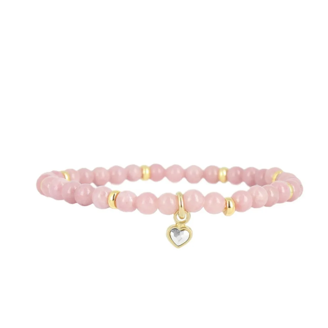 Les Interchangeables Bracelet A59657 - Perle Coeur Beige Rose Femme | Femme Bracelet