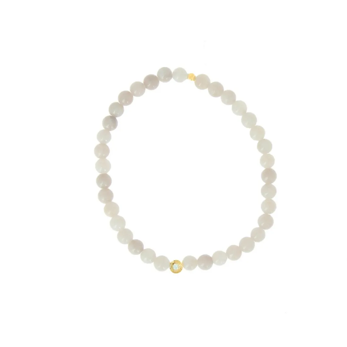Les Interchangeables Bracelet A59651 - Perle Serti Fleur Beige Rose Femme | Femme Bracelet