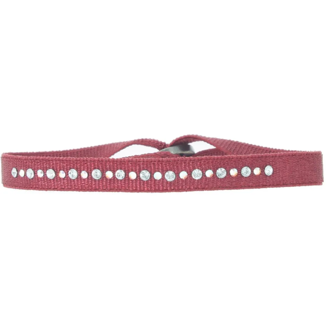 Les Interchangeables Bracelet A54638 - 1 Rang 6mm Bordeaux Fonce Femme | Femme Bracelet