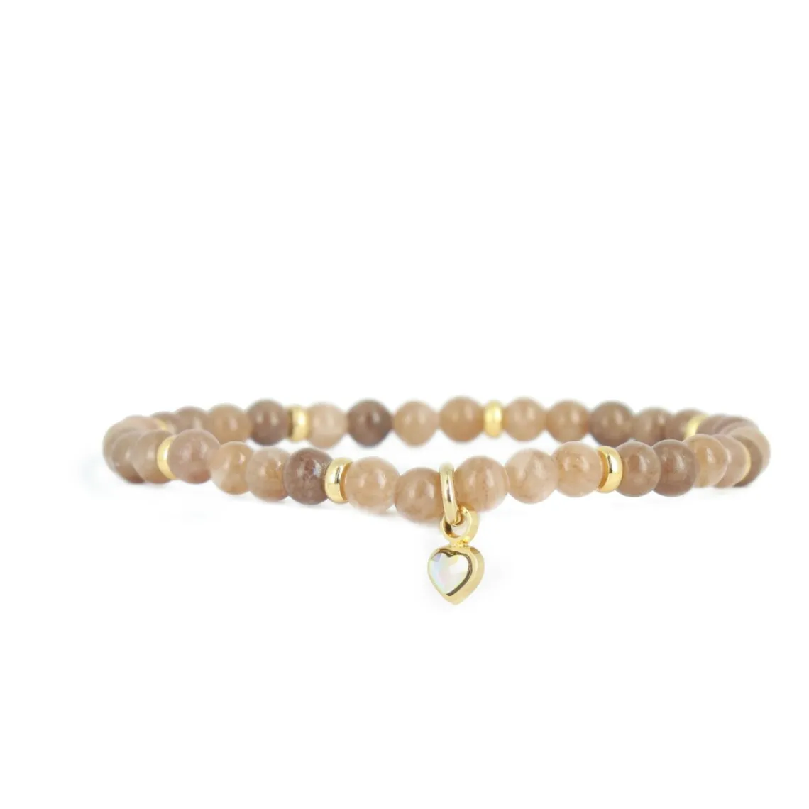 Les Interchangeables Bracelet A59896 - Perle Coeur Beige Rosé / foncé Femme | Femme Bracelet
