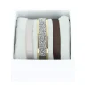 Les Interchangeables Bracelet A47065 - Bracelet Coffret Jonc Ruban Or Jaune Cristal Femme | Femme Bracelet