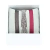 Les Interchangeables Bracelet A47064 - Bracelet Coffret Jonc Ruban Palladium Cristal Femme | Femme Bracelet