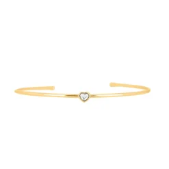 Les Interchangeables Bracelet A59183 - Jonc Coeur Doré Femme | Femme Bracelet