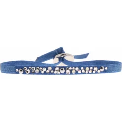Les Interchangeables Bracelet A41179 - Bracelet Tissu Acier Bleu Femme | Femme Bracelet
