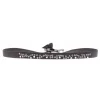 Les Interchangeables Bracelet A38412 - Bracelet Tissu Gris Cristaux de haute qualité Femme | Femme Bracelet