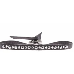 Les Interchangeables Bracelet A35389 - Bracelet Tissu Gris Cristaux de haute qualité Femme | Femme Bracelet