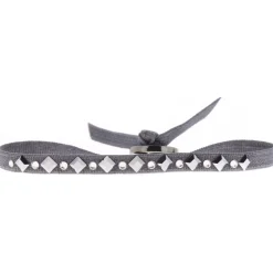Les Interchangeables Bracelet A38173 - Bracelet Tissu Acier Gris Femme | Femme Bracelet
