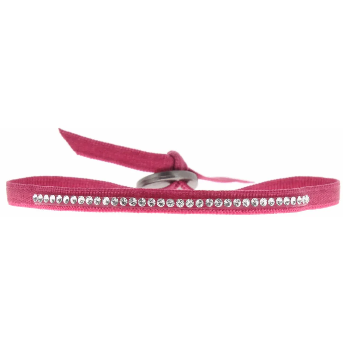 Les Interchangeables Bracelet A32798 - Bracelet Tissu Rouge Cristaux de haute qualité Femme | Femme Bracelet
