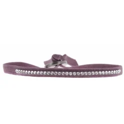 Les Interchangeables Bracelet A31695 - Bracelet Tissu Violet Cristaux de haute qualité Femme | Femme Bracelet