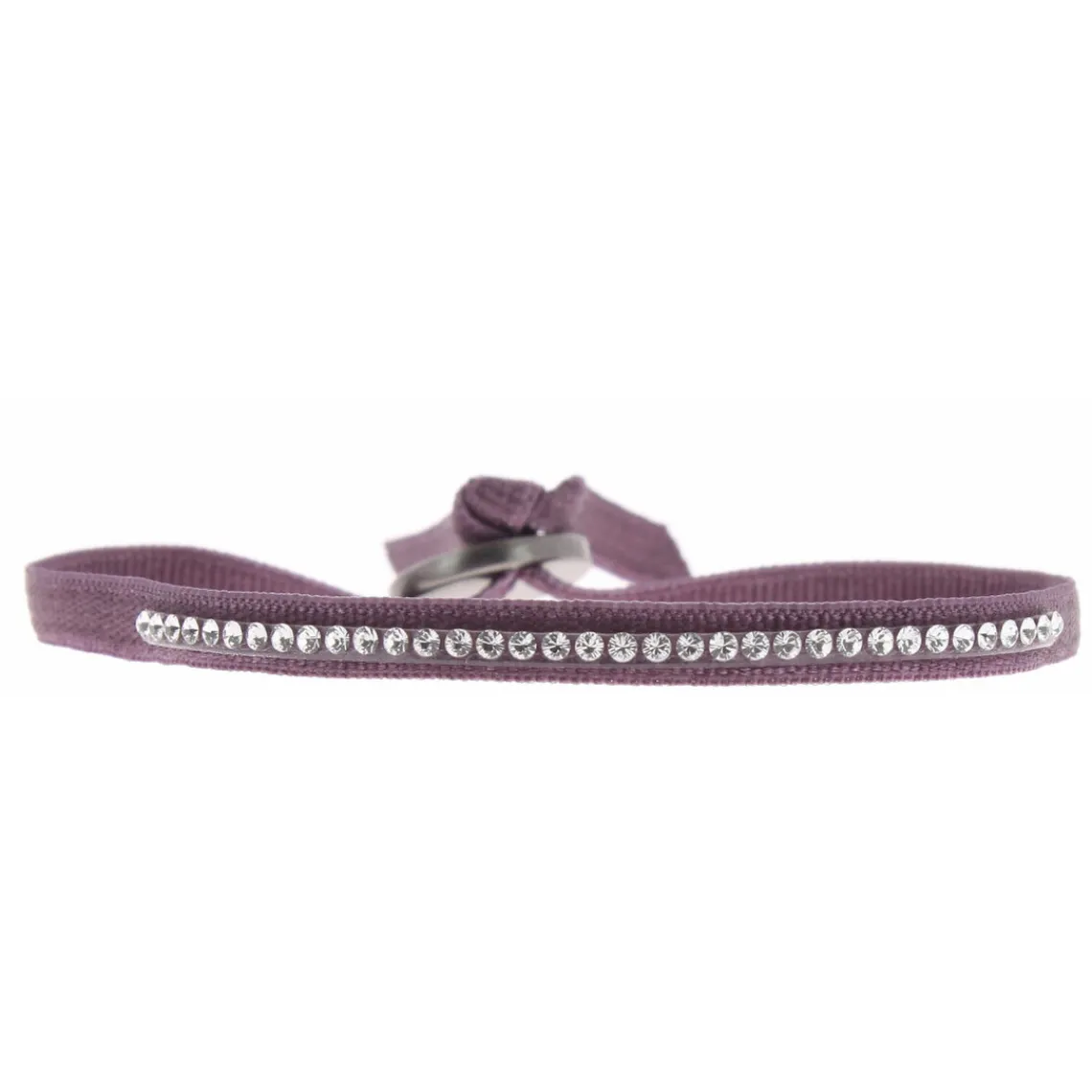 Les Interchangeables Bracelet A31695 - Bracelet Tissu Violet Cristaux de haute qualité Femme | Femme Bracelet