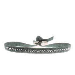 Les Interchangeables Bracelet A37666 - Bracelet Tissu Bleu Cristaux de haute qualité Femme | Femme Bracelet
