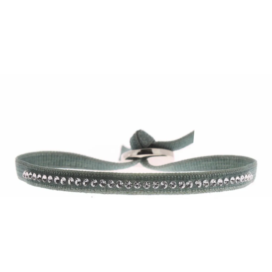 Les Interchangeables Bracelet A37666 - Bracelet Tissu Bleu Cristaux de haute qualité Femme | Femme Bracelet