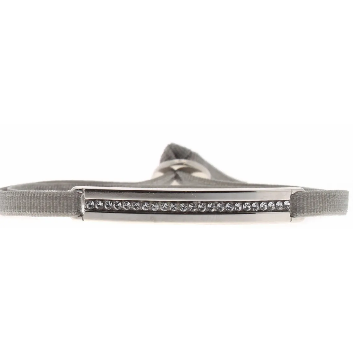 Les Interchangeables Bracelet A32479 - Bracelet Tissu Marron Cristaux de haute qualité Femme | Femme Bracelet
