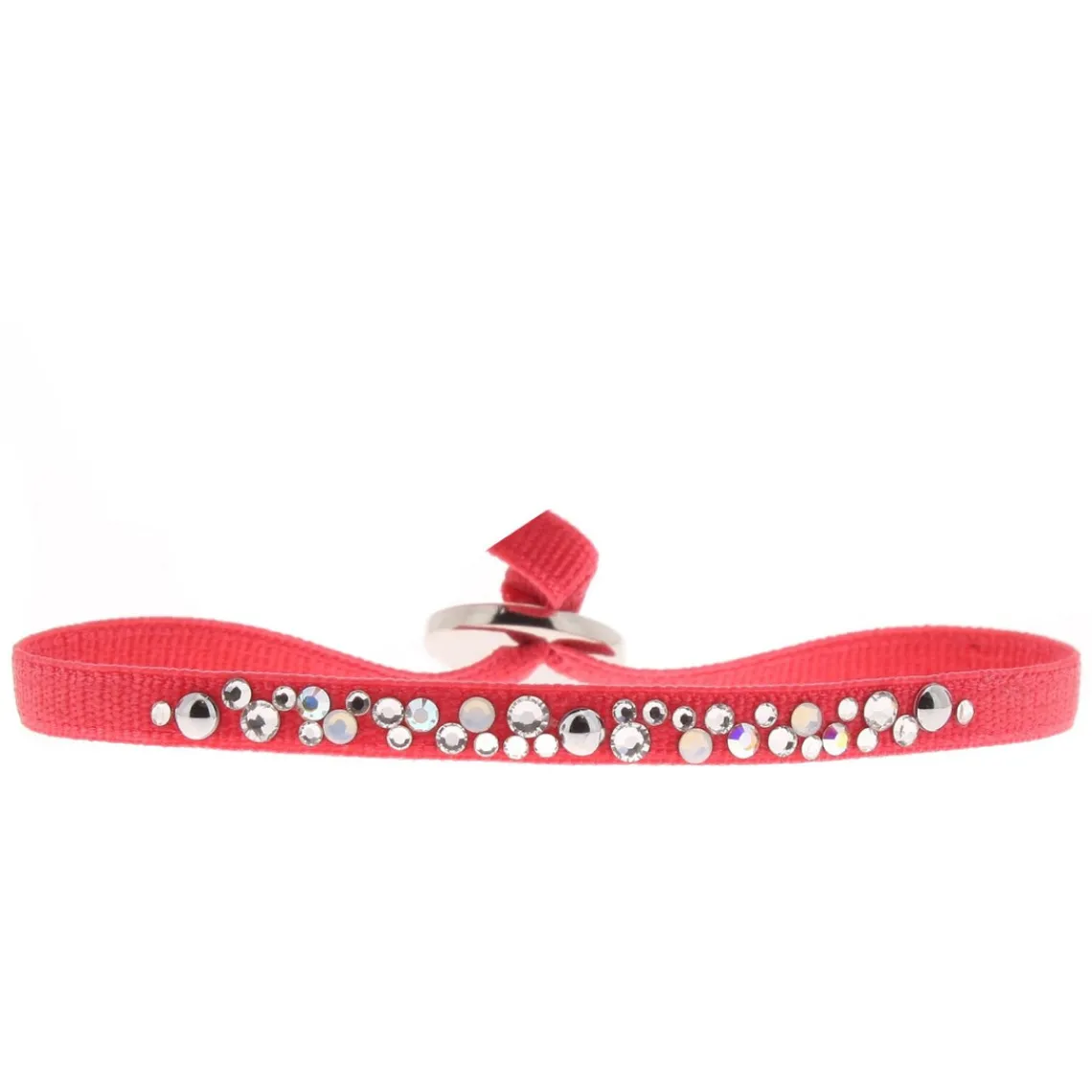 Les Interchangeables Bracelet A41182 - Bracelet Tissu Acier Rouge Femme | Femme Bracelet