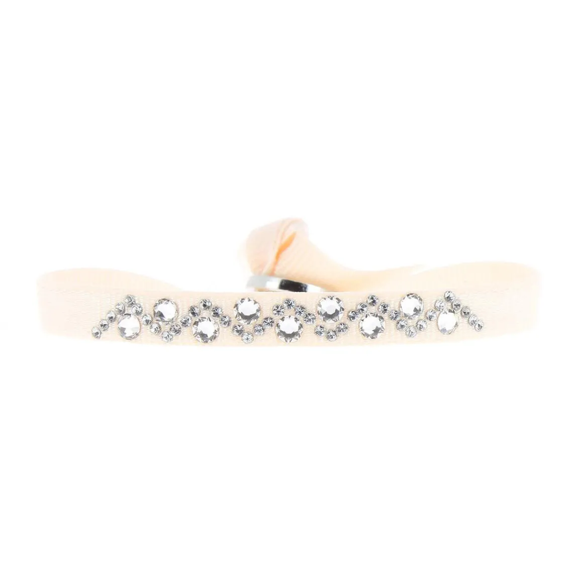 Les Interchangeables Bracelet A33409 - Bracelet Tissu Rose Cristaux de haute qualité Femme | Femme Bracelet