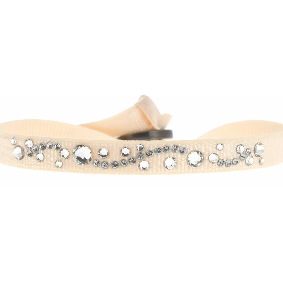 Les Interchangeables Bracelet A28128 - Bracelet Tissu Rose Cristaux de haute qualité Femme | Femme Bracelet