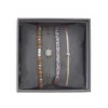 Les Interchangeables Bracelet A38638 - Bracelet Tissu Beige Cristaux de haute qualité Femme | Femme Bracelet
