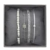 Les Interchangeables Bracelet A38632 - Bracelet Tissu Beige Cristaux de haute qualité Femme | Femme Bracelet